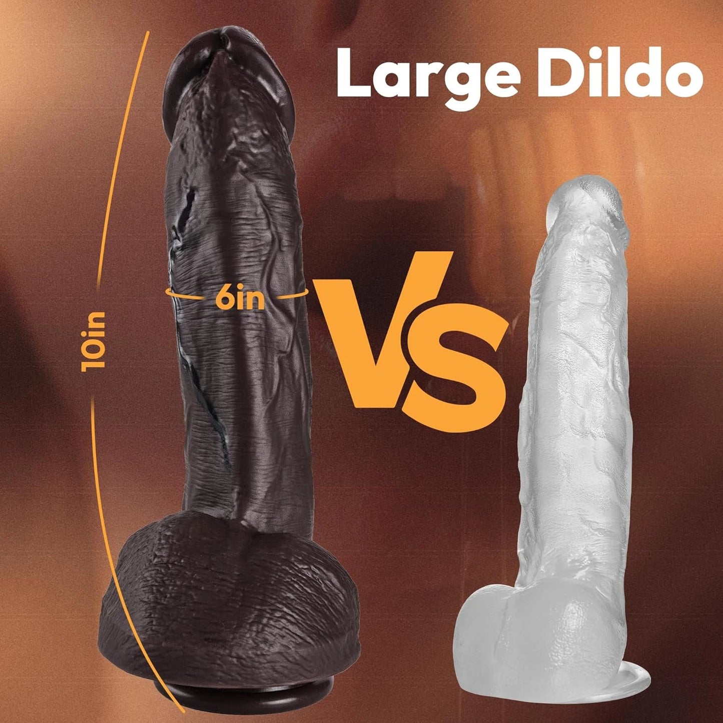 Eterfore Big Black Dildo Lifelike Curved Sex Toy
