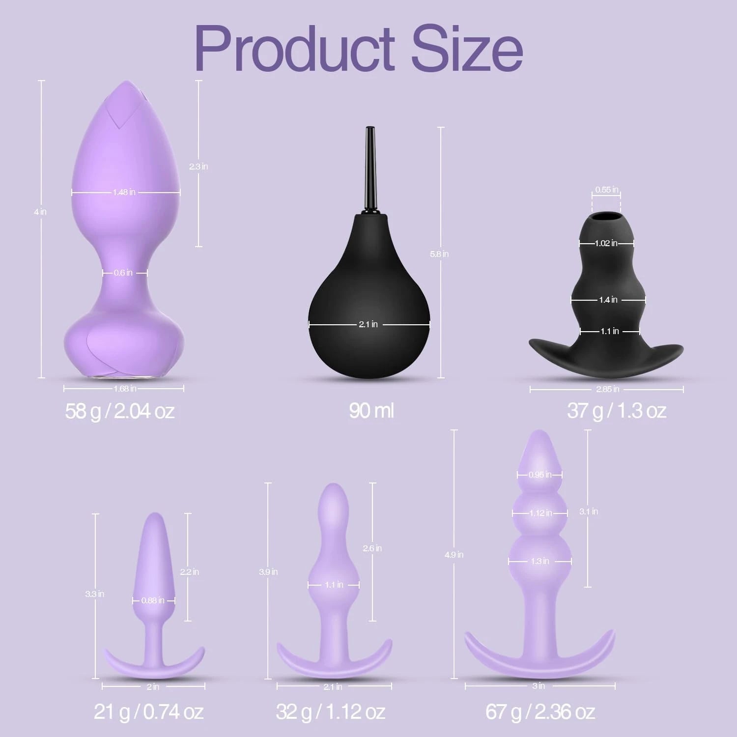Eterfore Complete 6-Pack Vibrating Anal Plug Kit