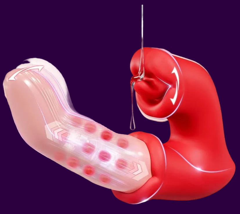 Eterfore Finger‑shaped Vibrator Rose Rabbit G Spot Clit Stimulator
