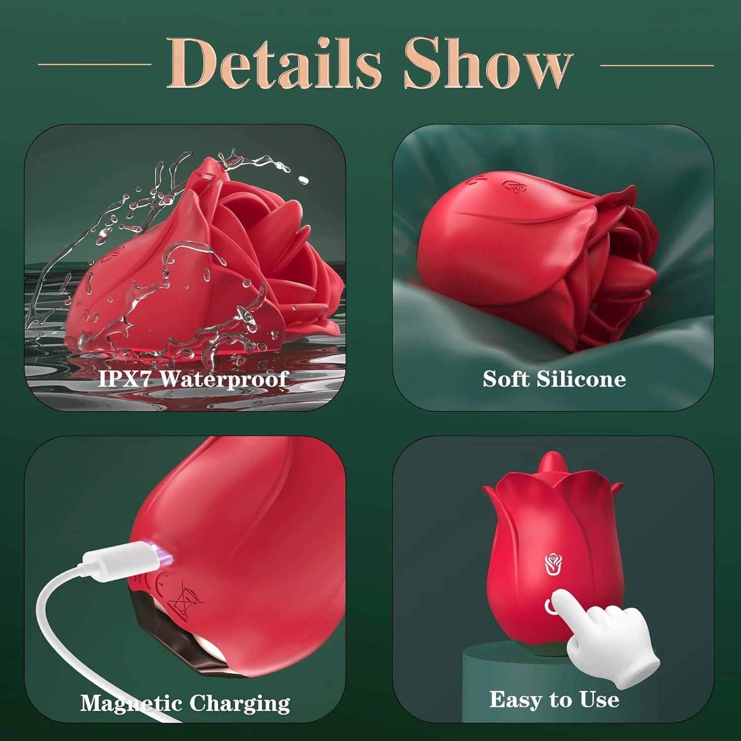 Eterfore Rose Vibrator Adult Sex Toys Clitoral Vibrators