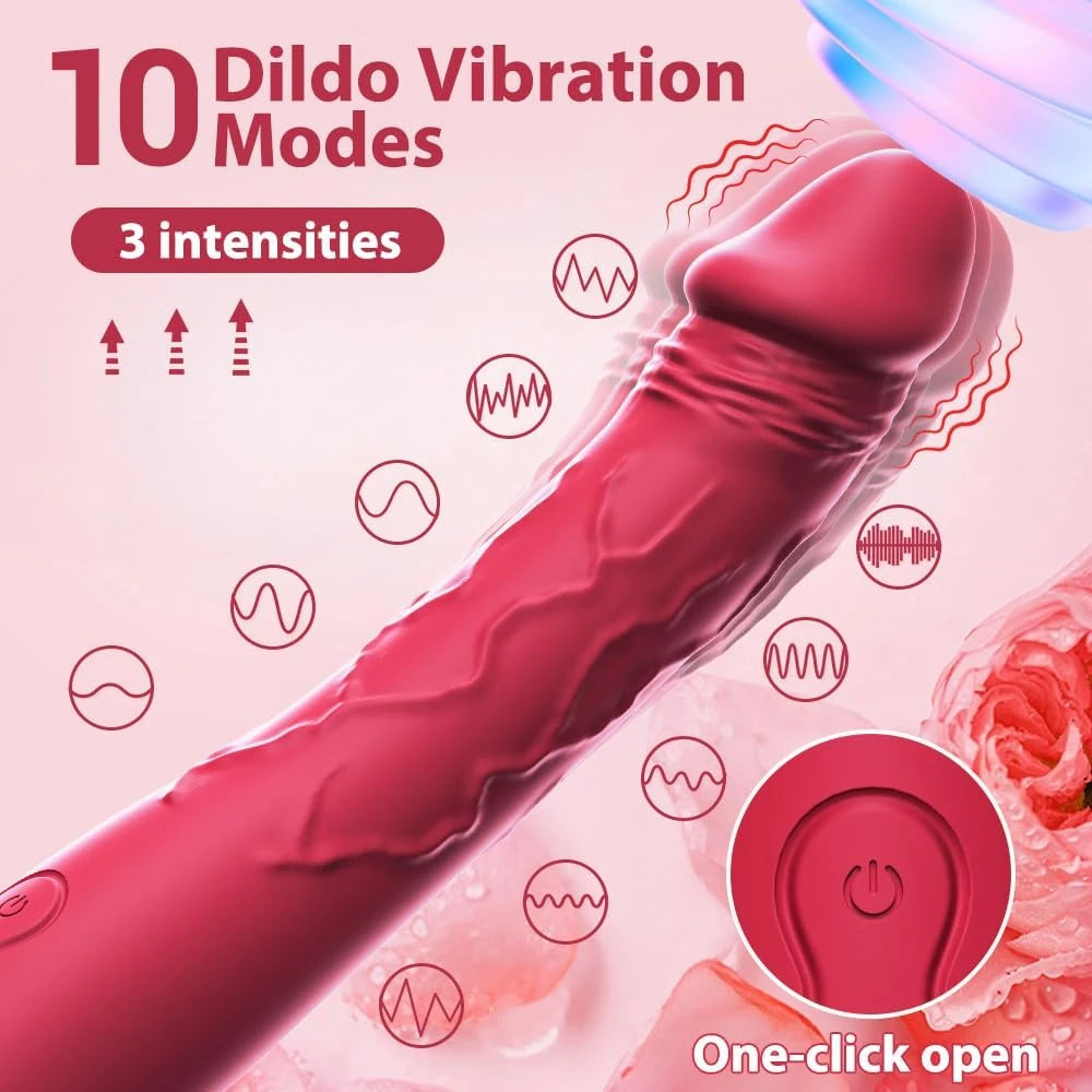 Eterfore Realistic Dildo Vibrator Waterproof Rose Adult Sex Toys