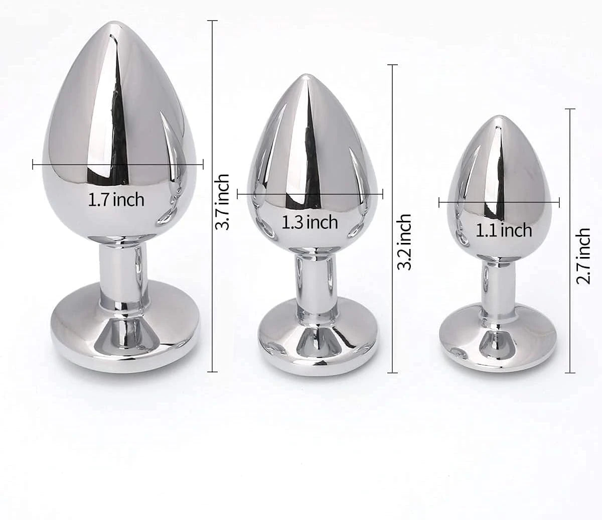 Eterfore Luxury 3-Piece Jewelry Anal Plug