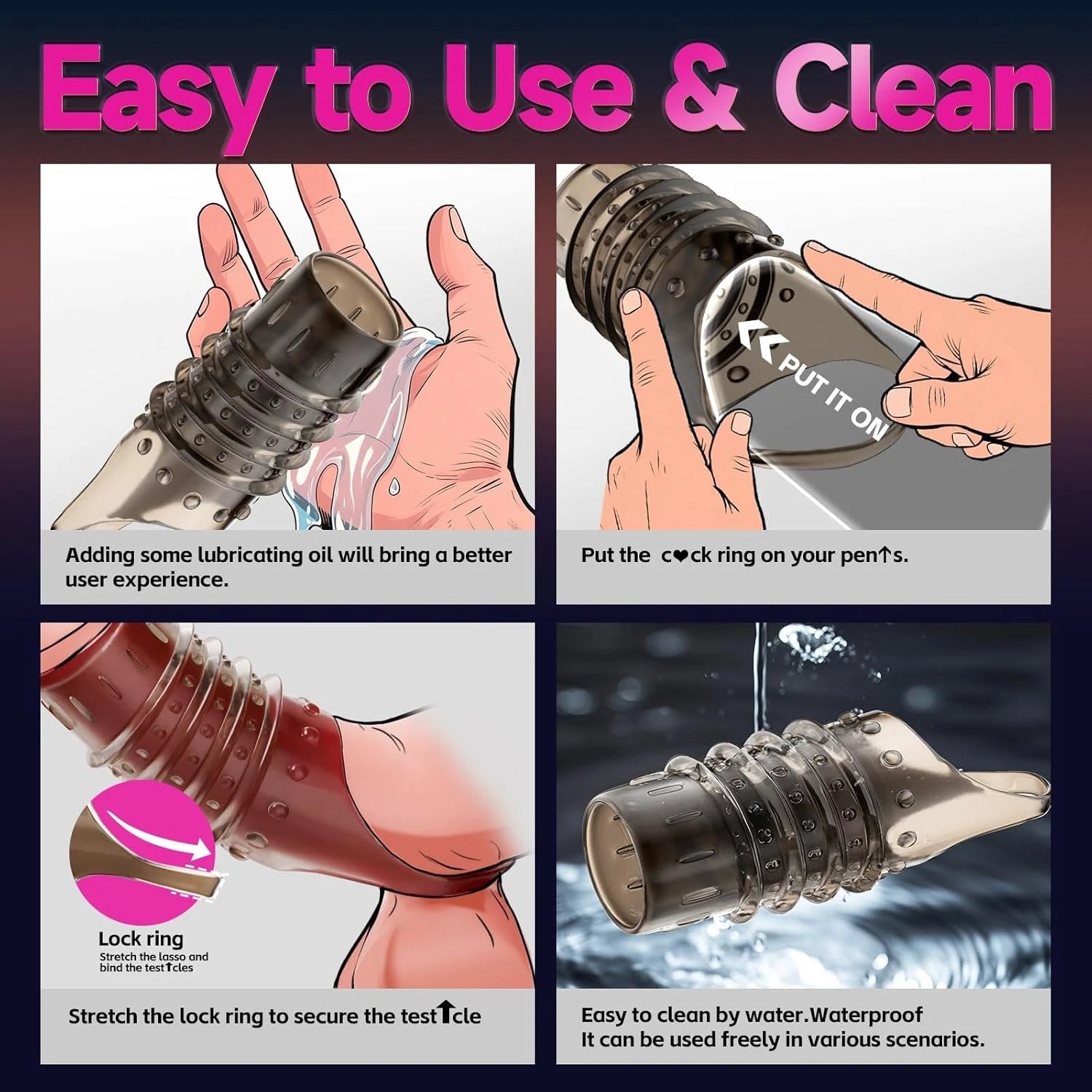 Eterfore Reusable 2PCS Cock Rings