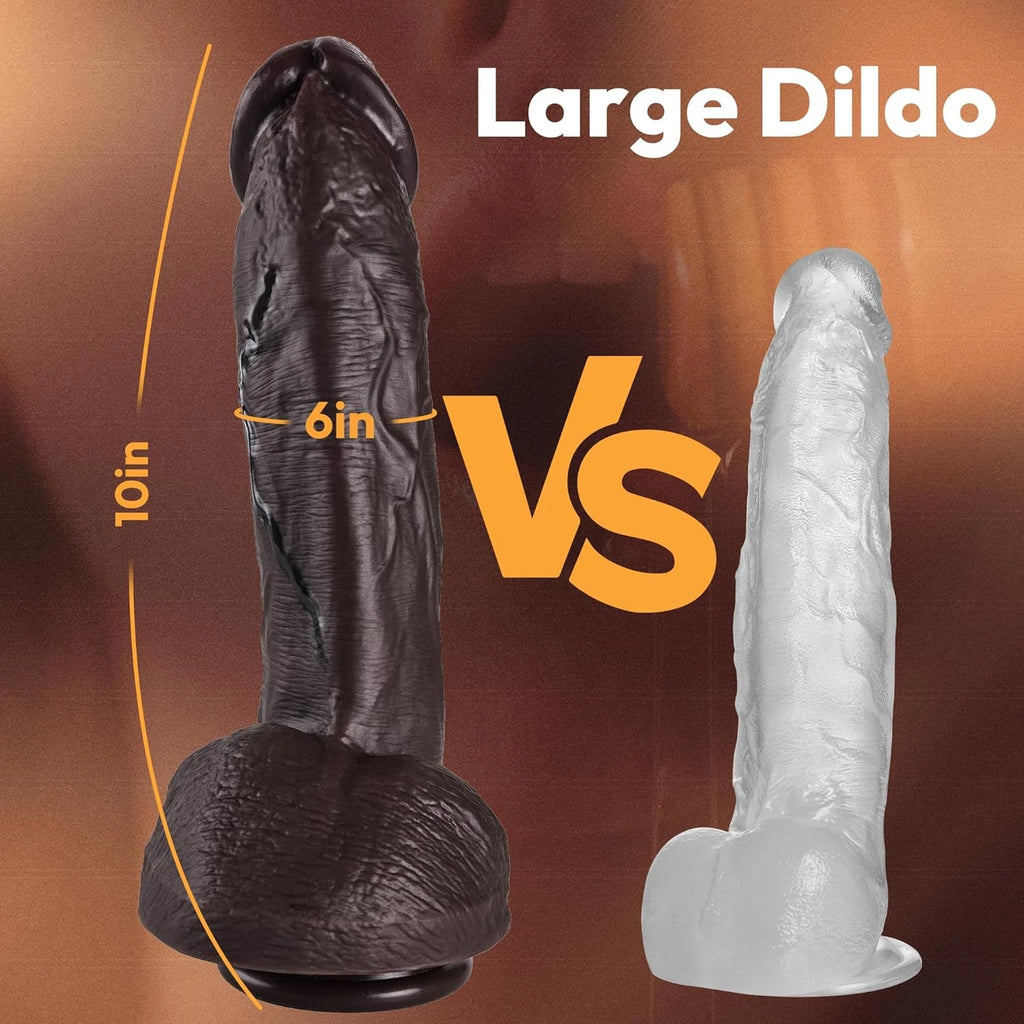 Eterfore Big Black Dildo Lifelike Curved Sex Toy