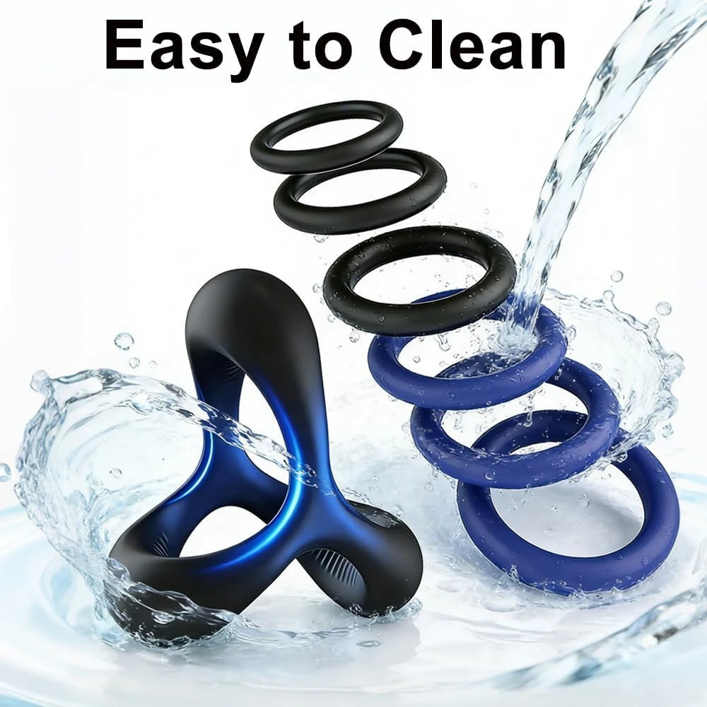 Eterfore 7PCS Silicone Cock Ring Sleeve Set