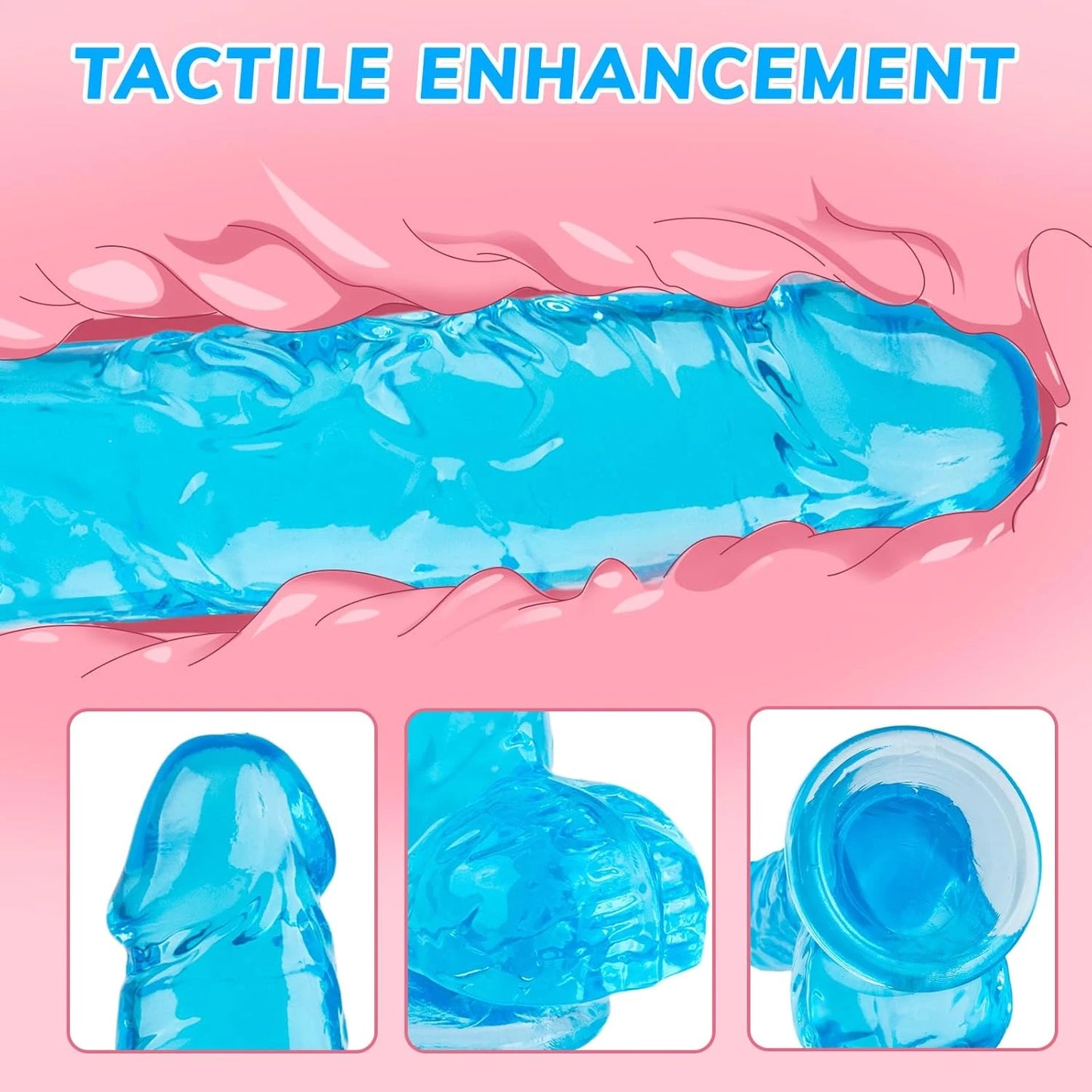 Eterfore Blue 7 Inch Realistic Silicone Dildo