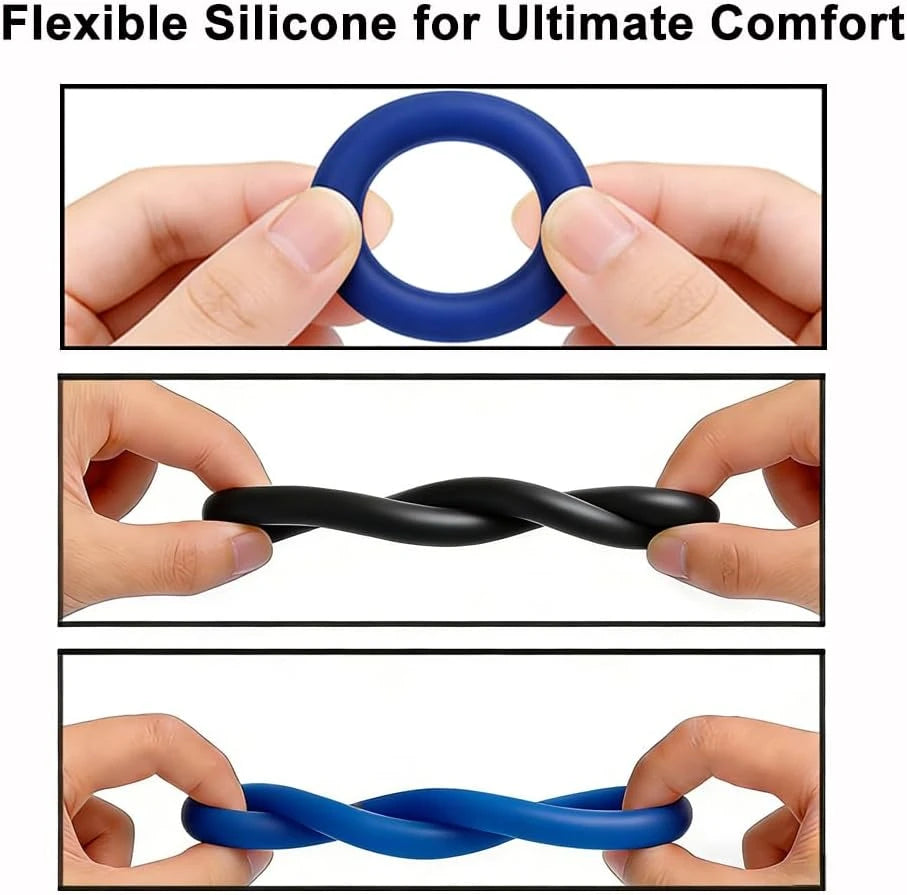 Eterfore 7PCS Silicone Cock Ring Sleeve Set