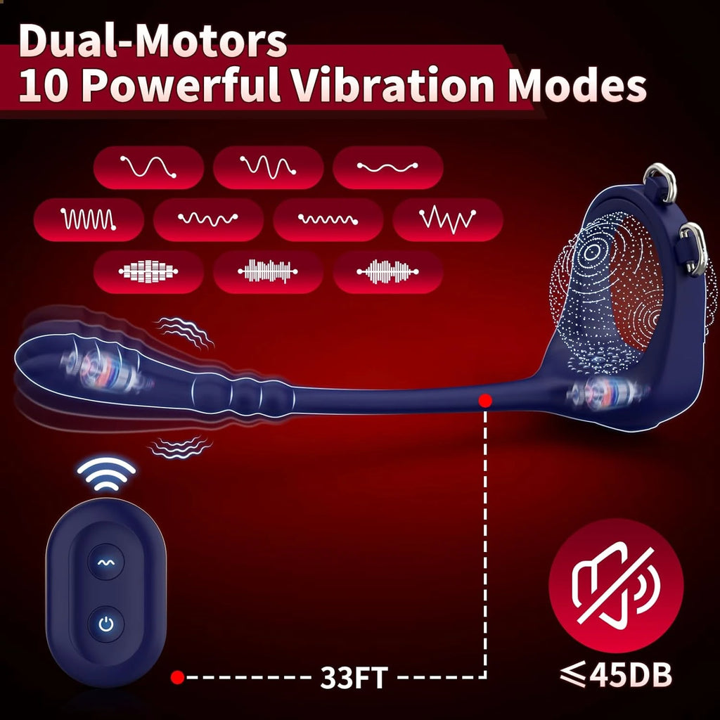 Eterfore Adjustable Butt Plug Prostate Massager Cock Ring