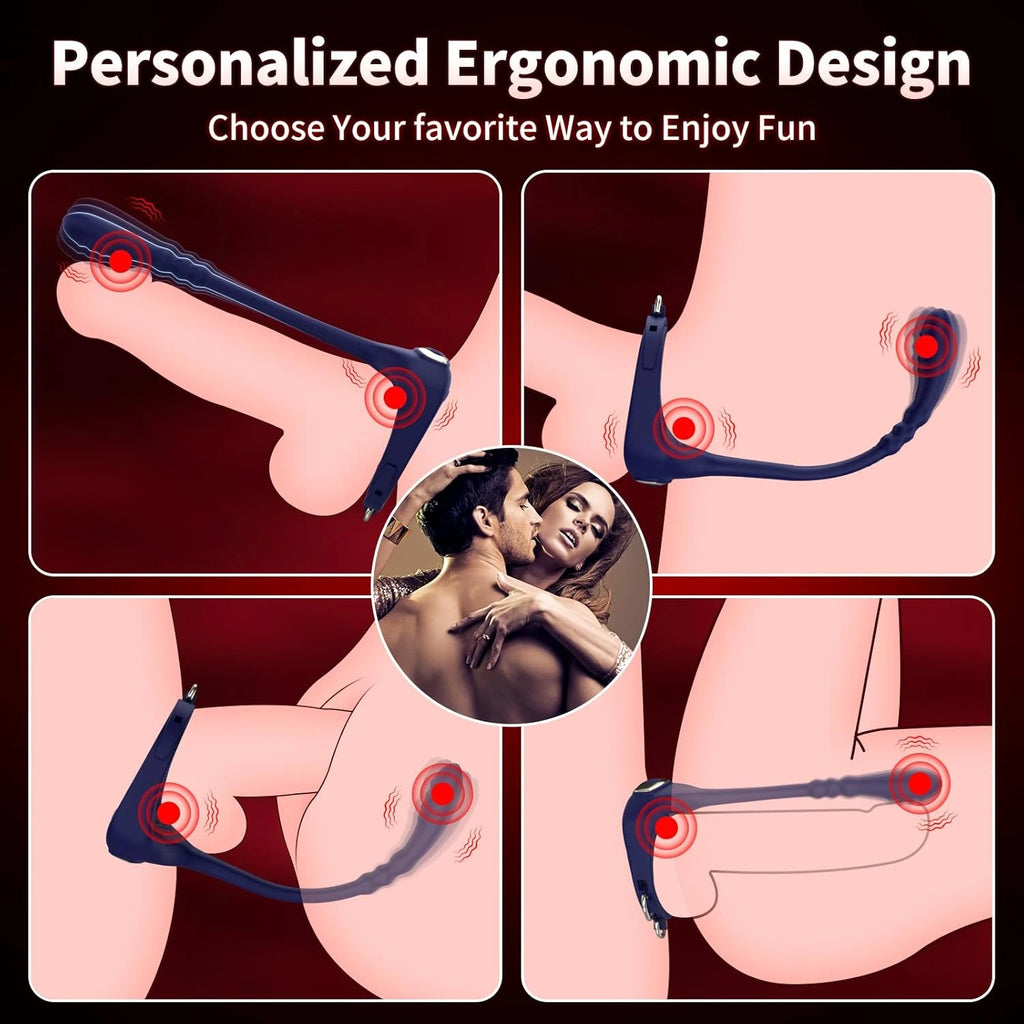 Eterfore Adjustable Butt Plug Prostate Massager Cock Ring