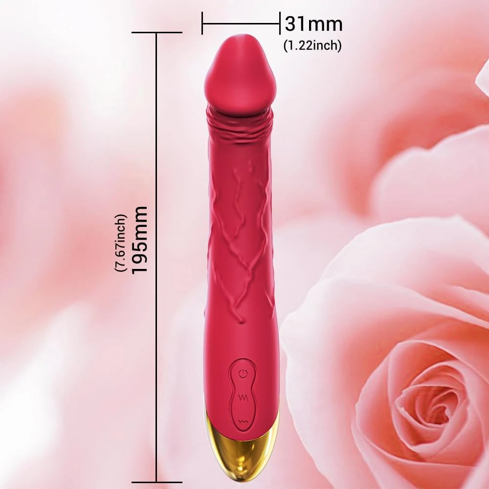 Eterfore Realistic Dildo Vibrator Waterproof Rose Adult Sex Toys