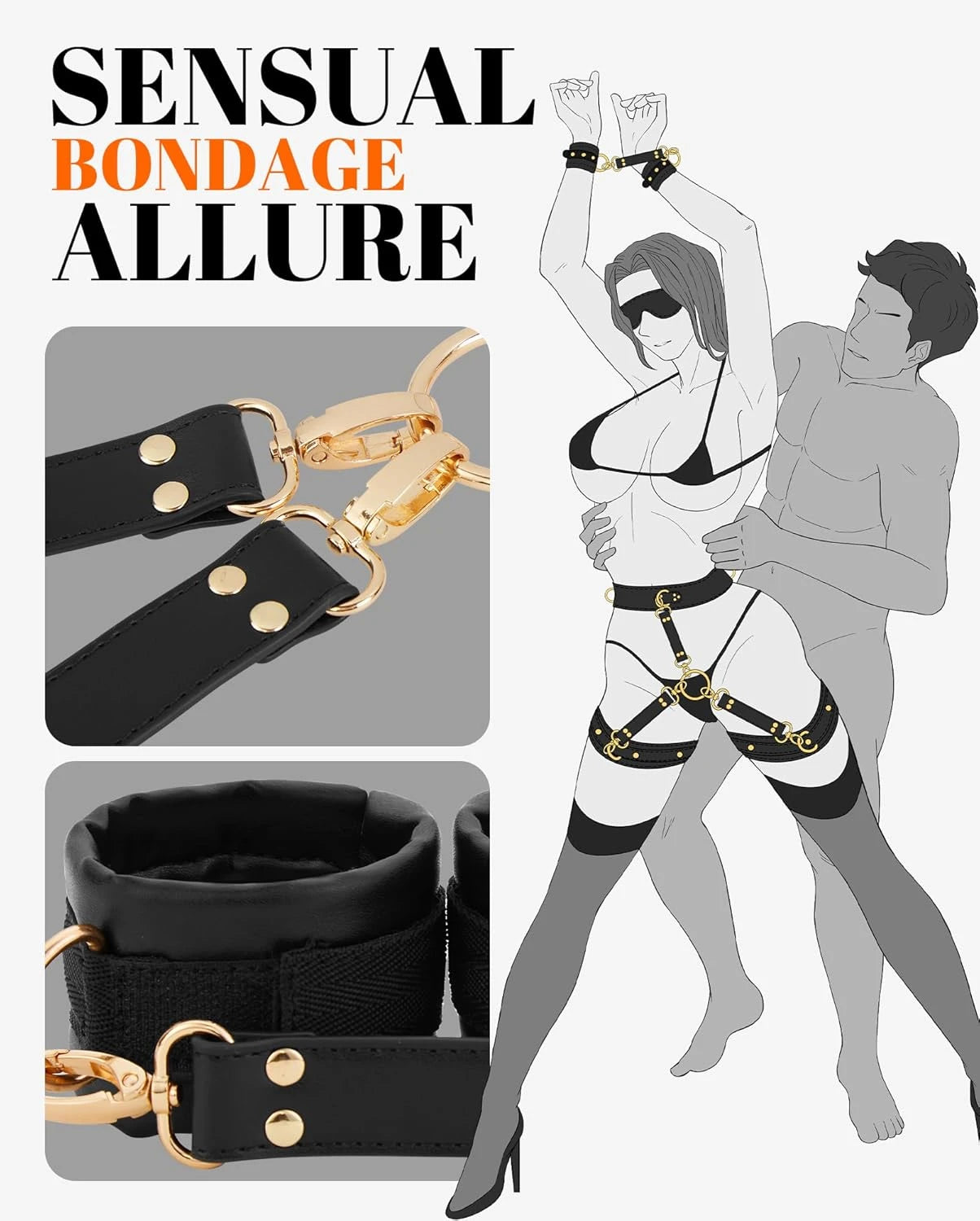 Eterfore Complete 6PCS BDSM Bondage Kit