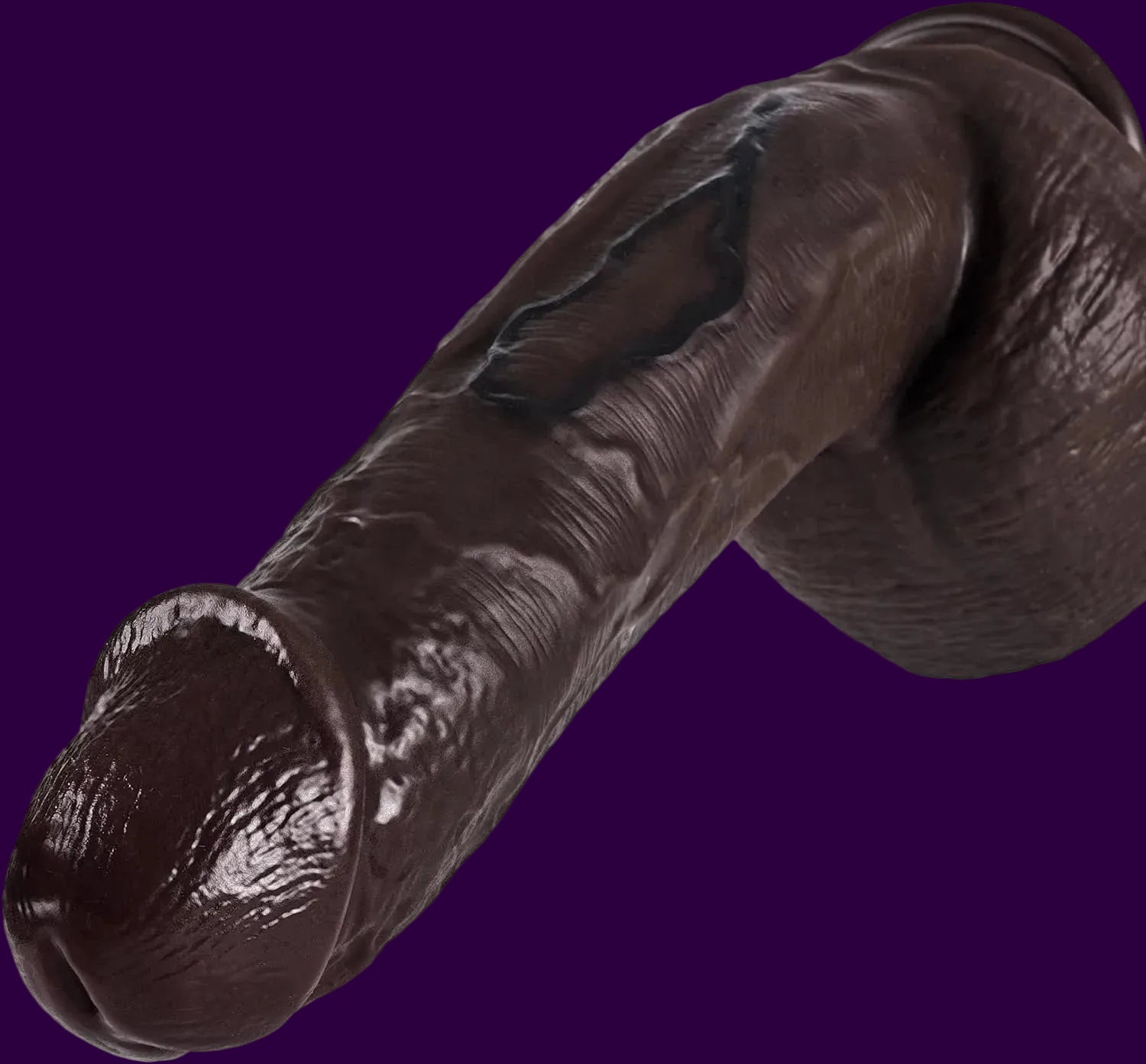 Eterfore Big Black Dildo Lifelike Curved Sex Toy