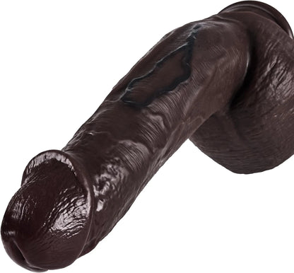 Eterfore Big Black Dildo Lifelike Curved Sex Toy