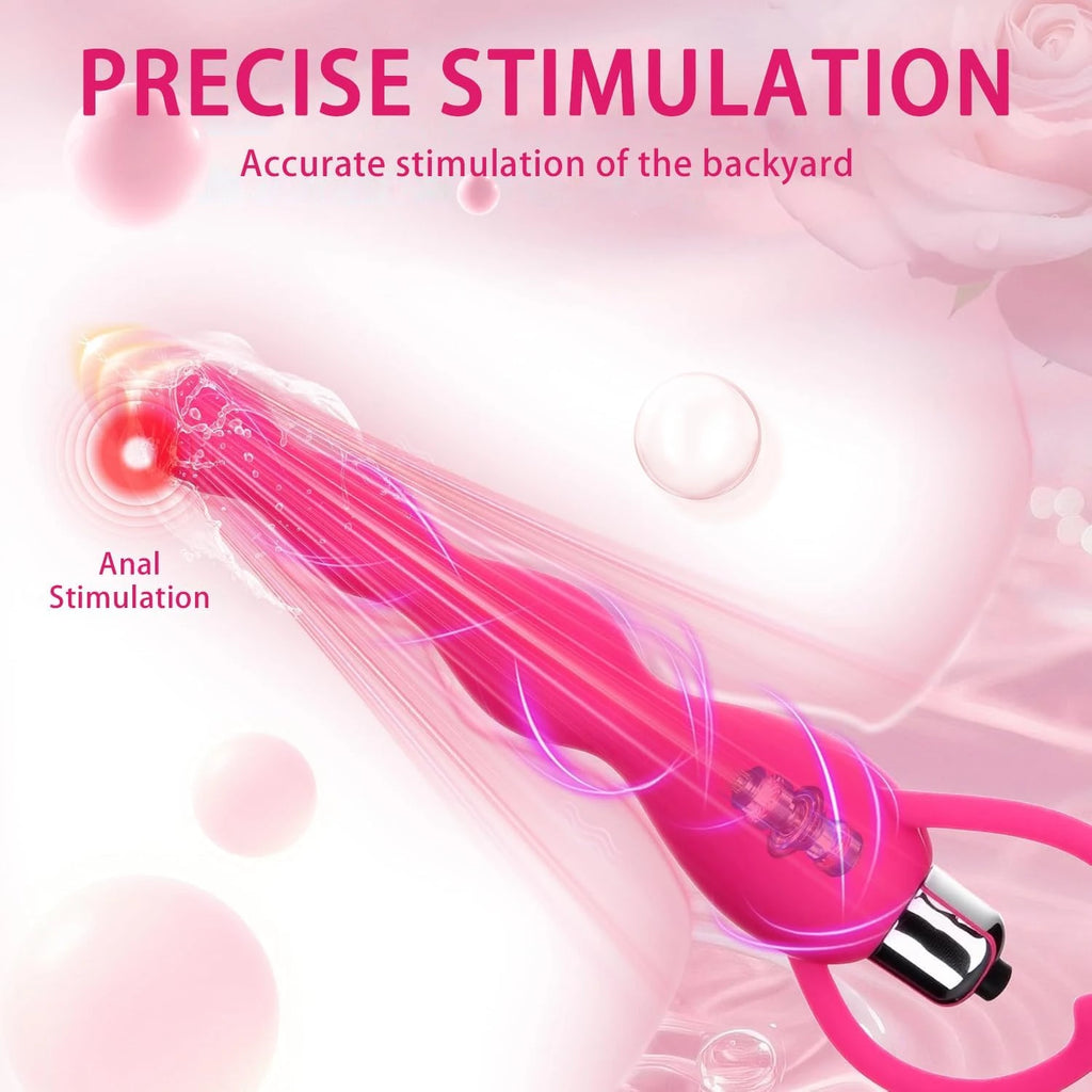 Eterfore Ergonomic Vibrating Anal Beads Plug