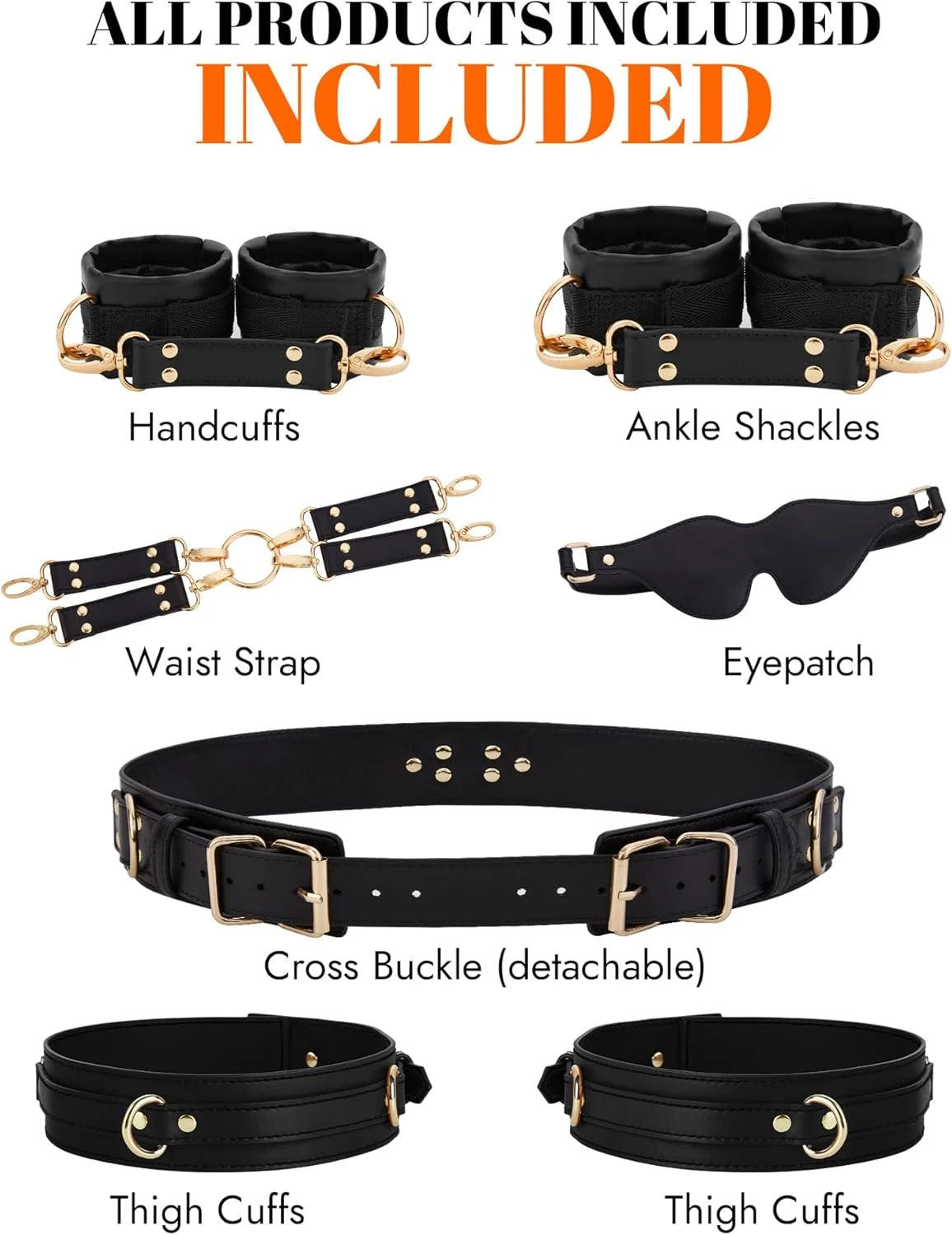 Eterfore Complete 6PCS BDSM Bondage Kit