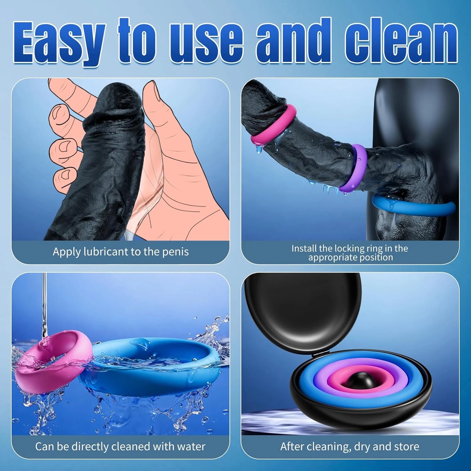 Eterfore Colored High-Tension 3-Piece Cock Ring Set