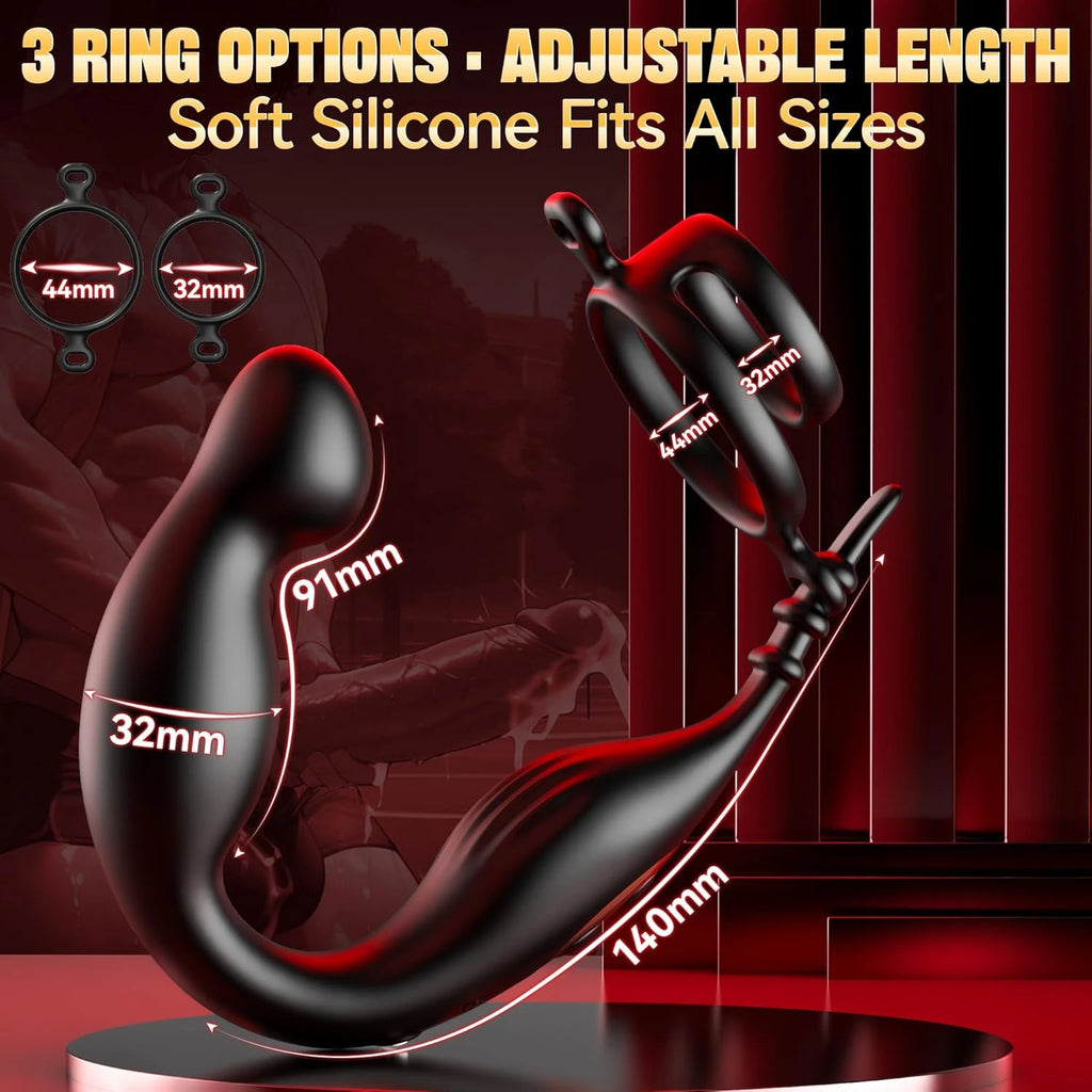 Eterfore Double-Ended Removable Cock Rings Prostate Massager