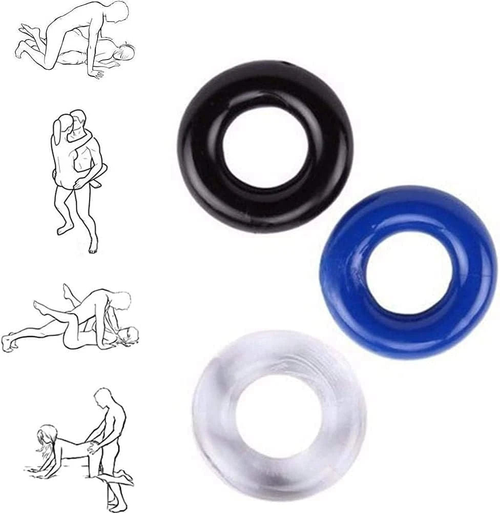 Eterfore 3-Color Silicone Cock Ring Set