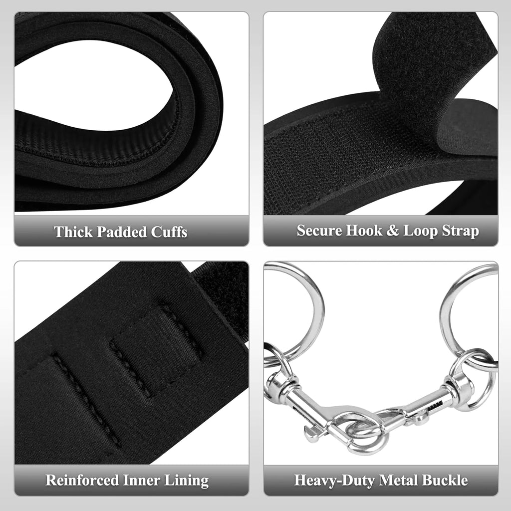 Eterfore Adjustable Wrist Thigh Cuffs BDSM Set