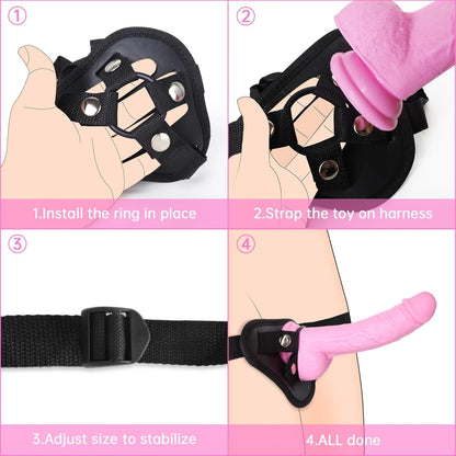 Eterfore Pink Silicone Strap On for Couples