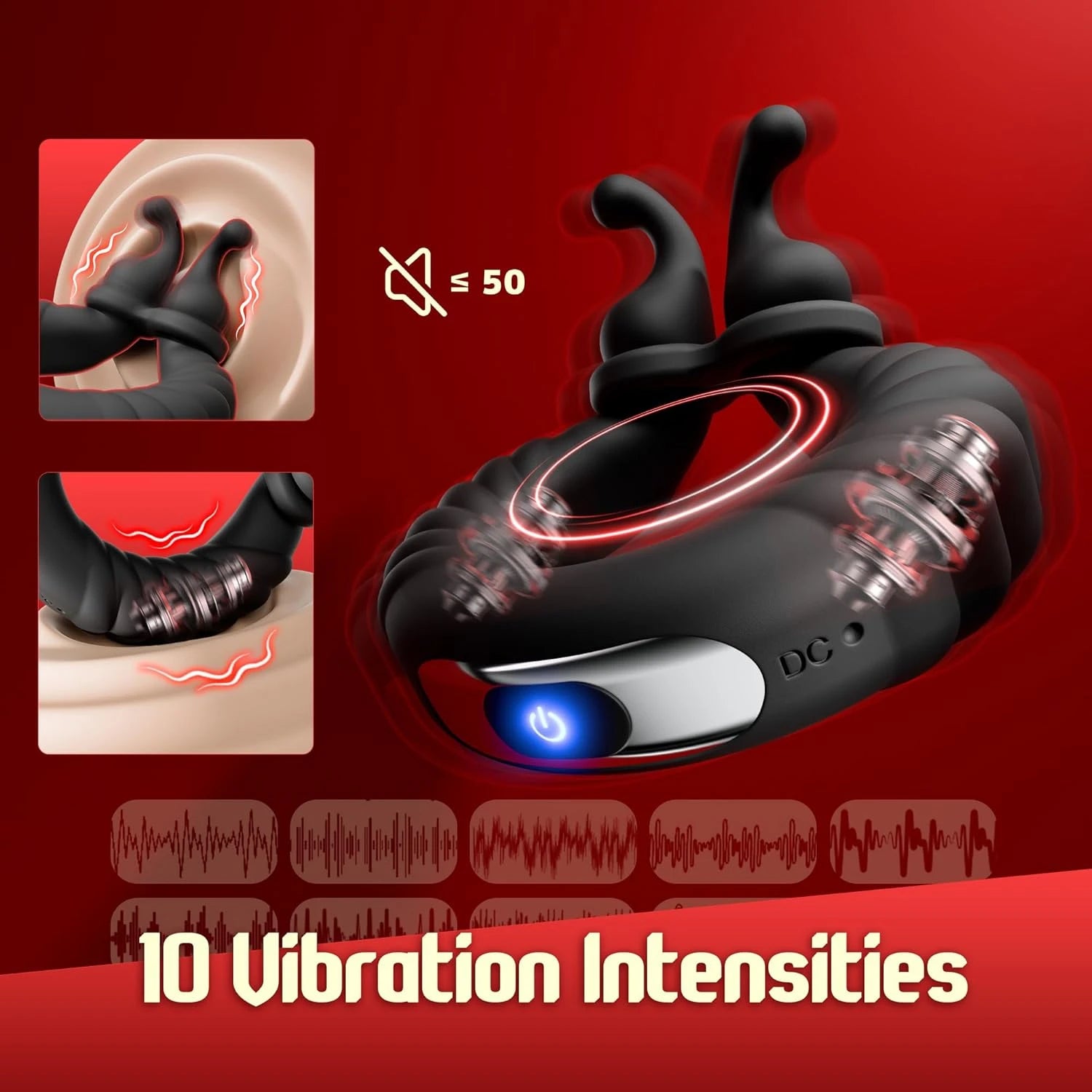 Eterfore 10-Mode Vibrating Cock Ring