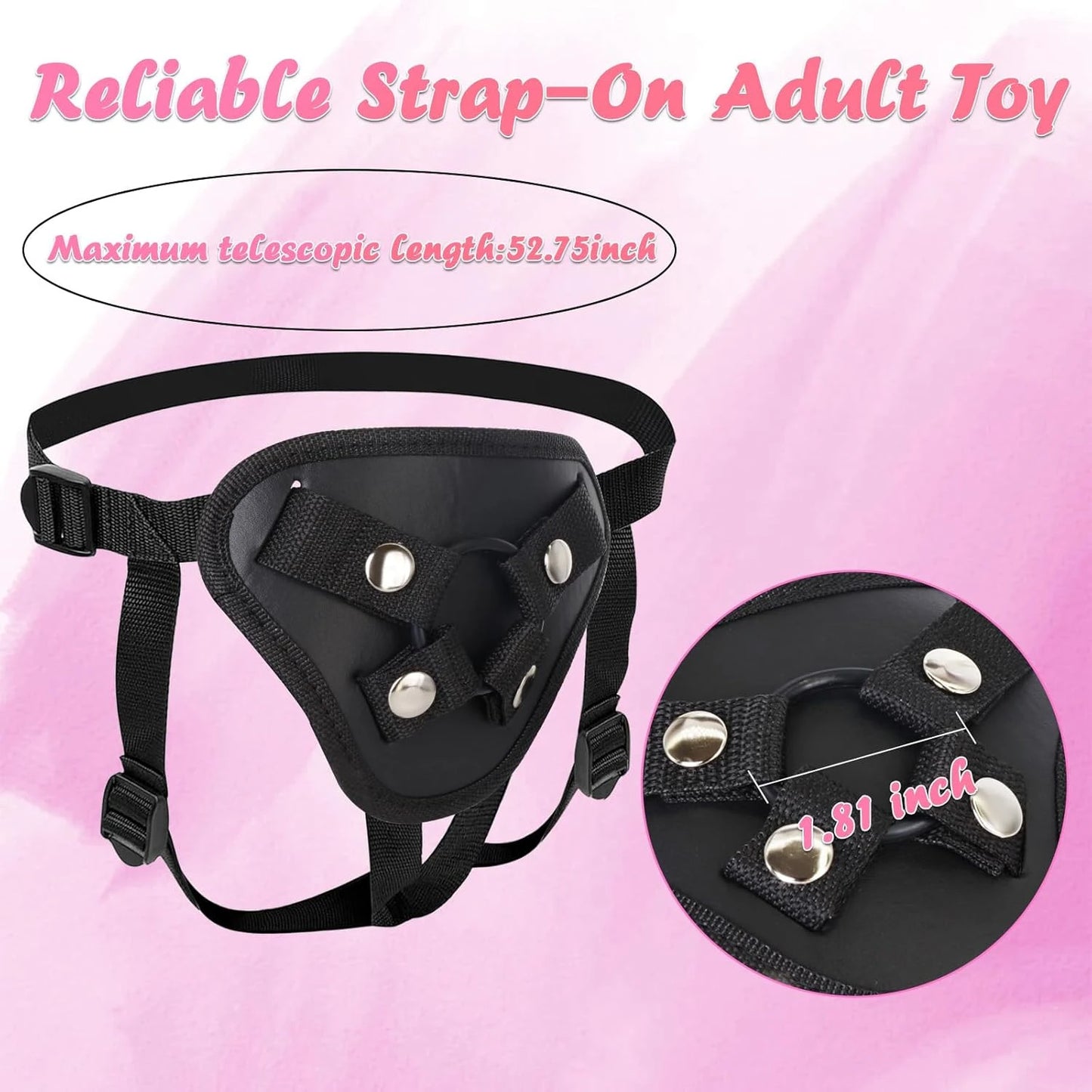 Eterfore Pink Silicone Strap On for Couples