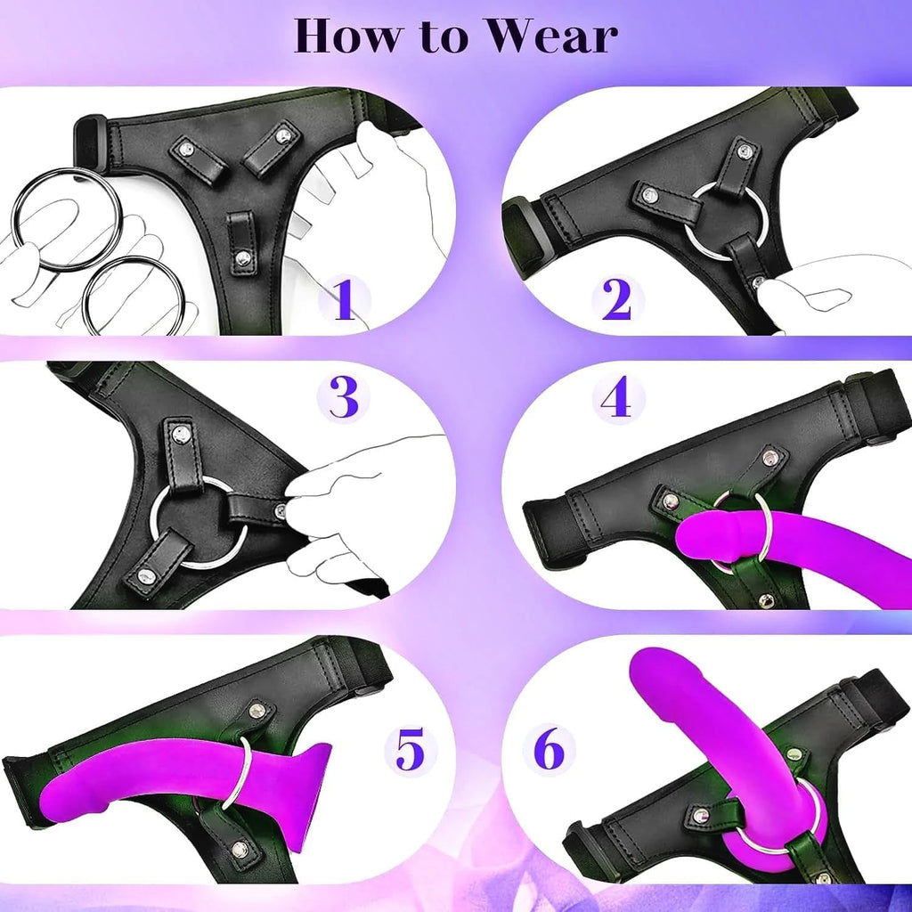 Eterfore 7-Inch Adjustable Pegging Toys Strap-On Dildo