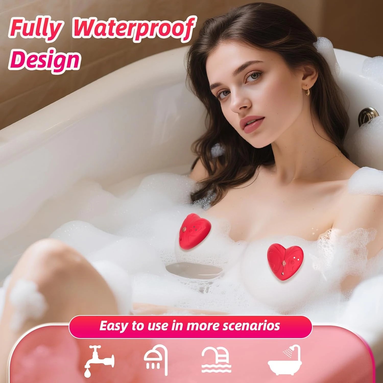 Eterfore Heart‑Shape Vibrating Nipple Clamps