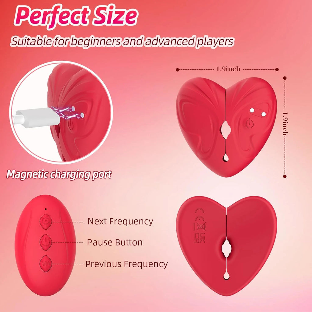 Eterfore Heart‑Shape Vibrating Nipple Clamps