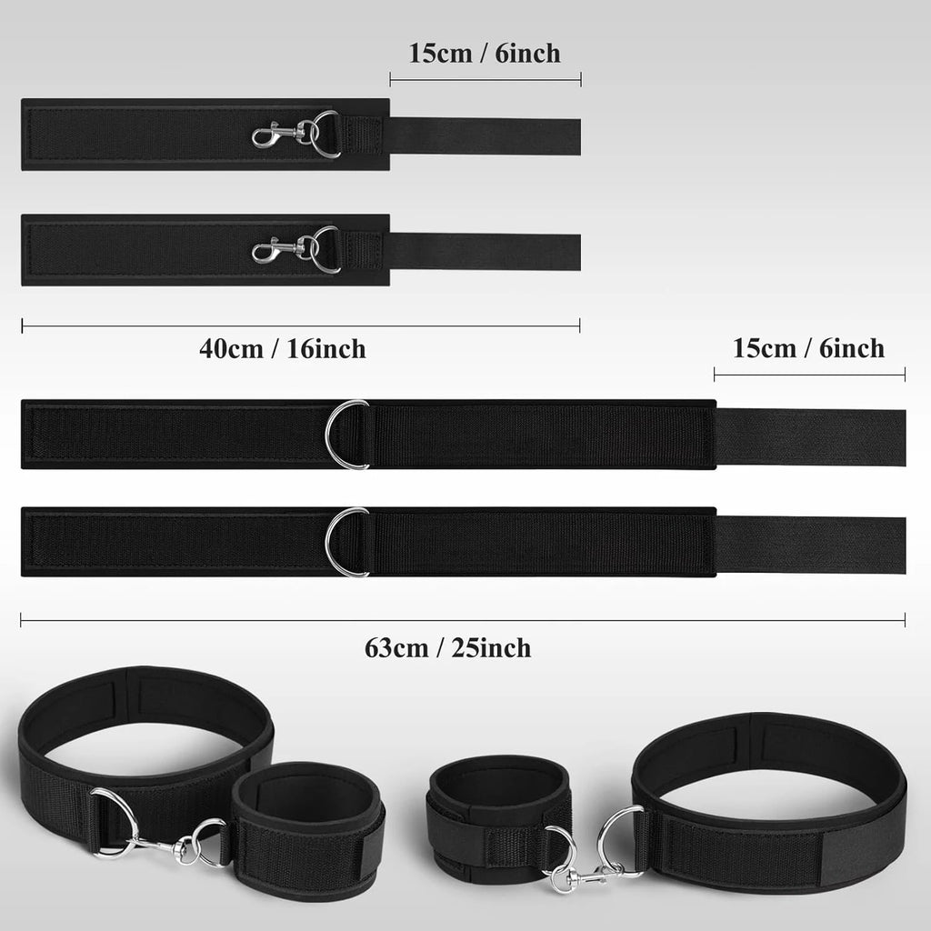 Eterfore Adjustable Wrist Thigh Cuffs BDSM Set