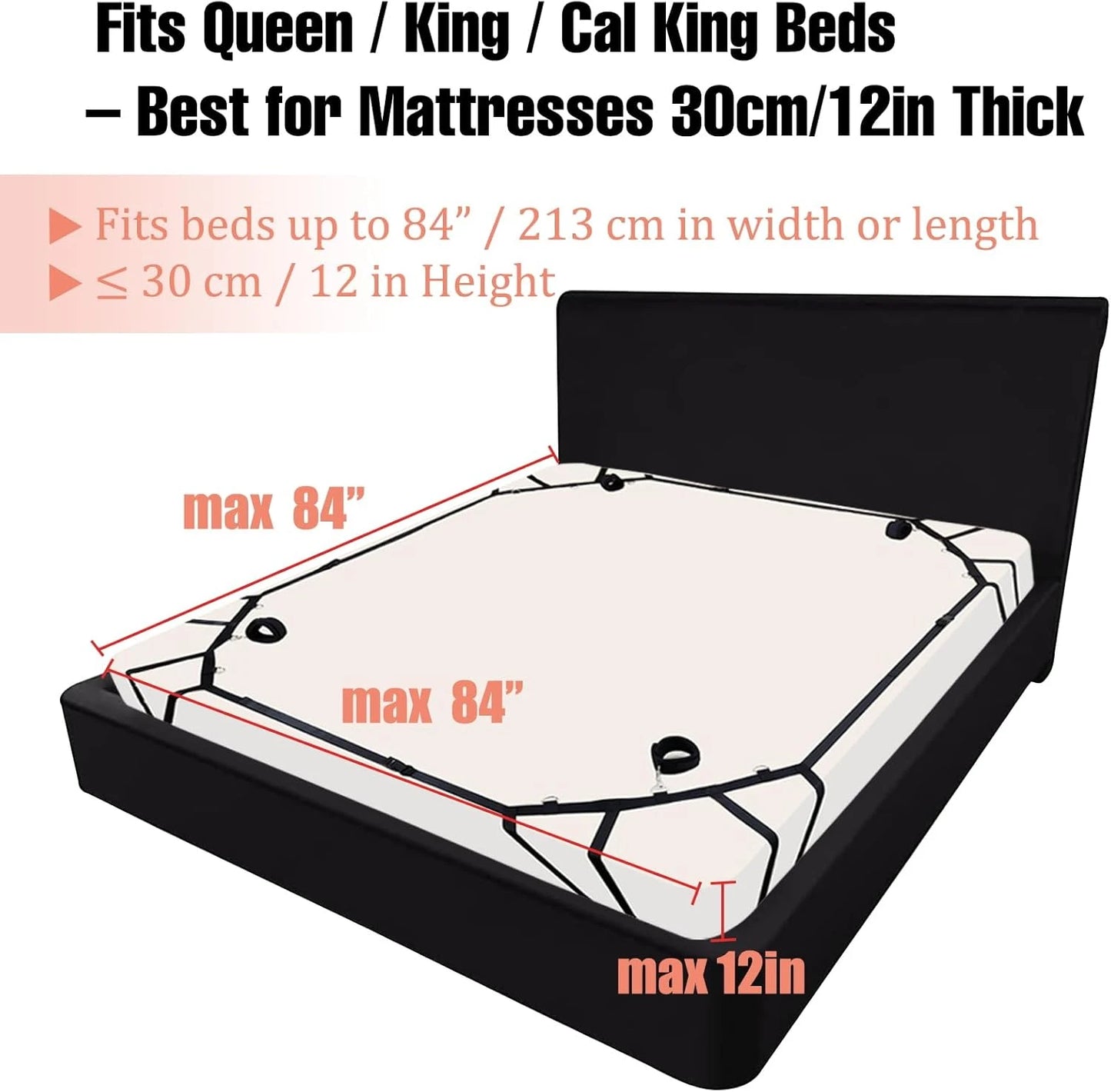 Eterfore Easy-Install Bed Restraints BDSM Set