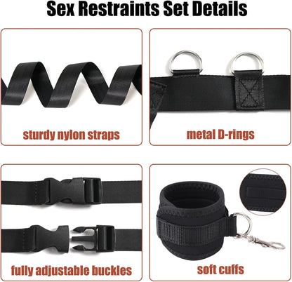 Eterfore Easy-Install Bed Restraints BDSM Set