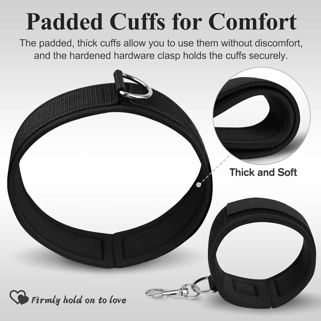 Eterfore Adjustable Wrist Thigh Cuffs BDSM Set