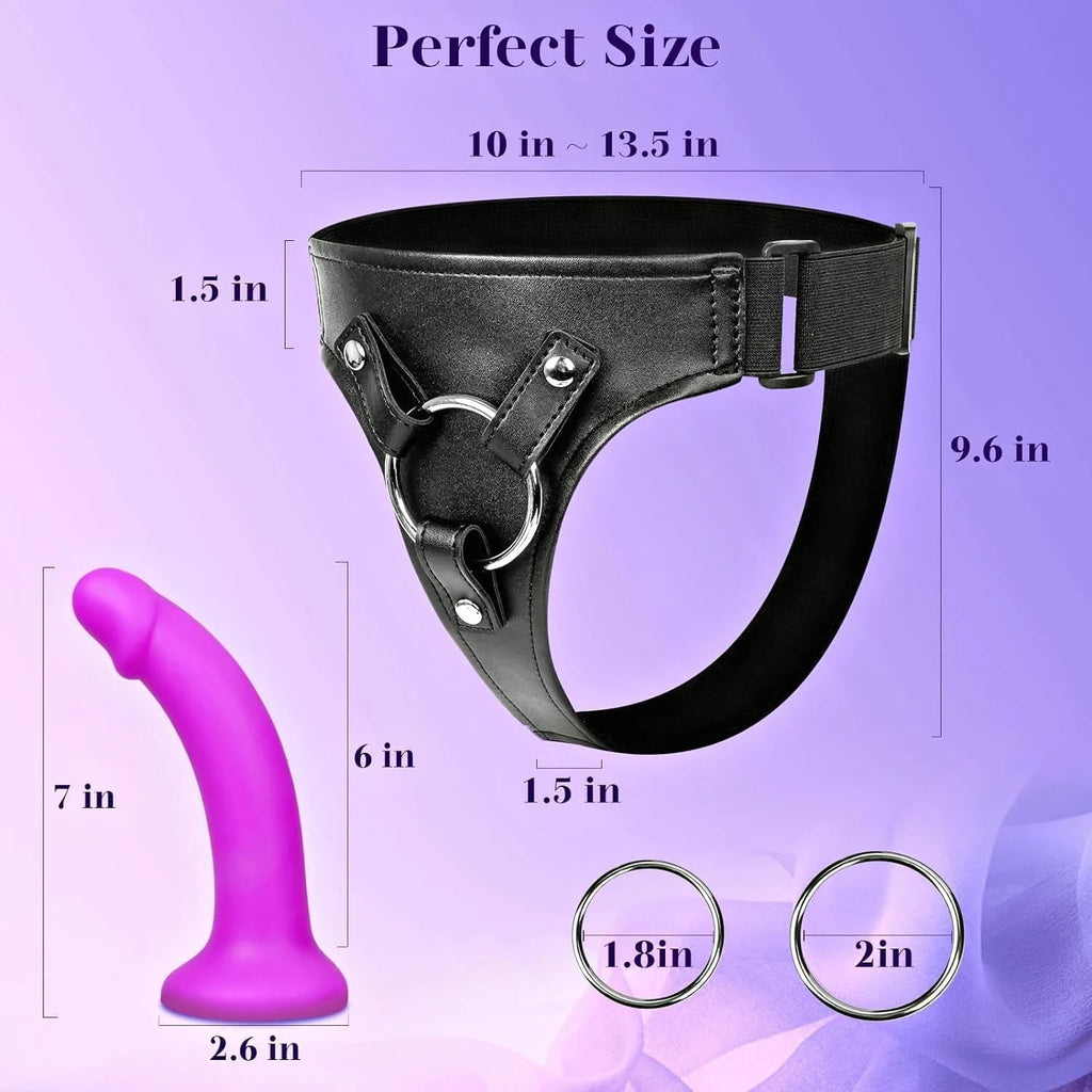 Eterfore 7-Inch Adjustable Pegging Toys Strap-On Dildo