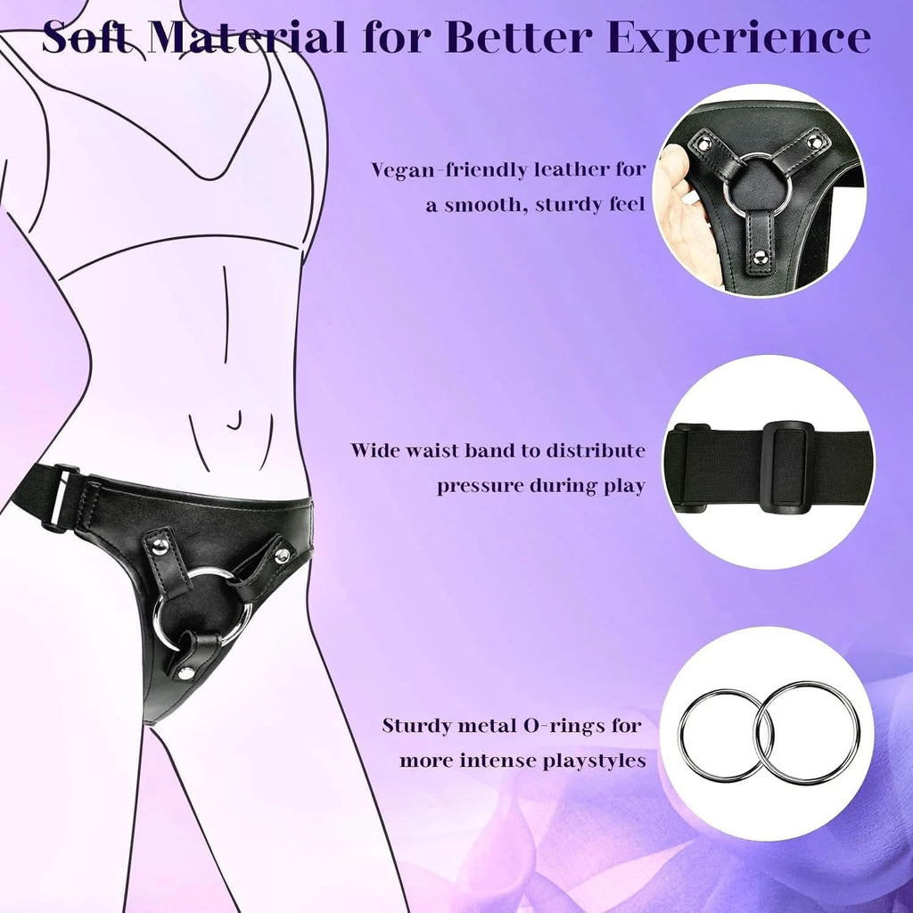 Eterfore 7-Inch Adjustable Pegging Toys Strap-On Dildo