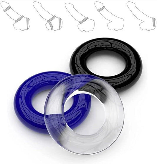 Eterfore 3-Color Silicone Cock Ring Set