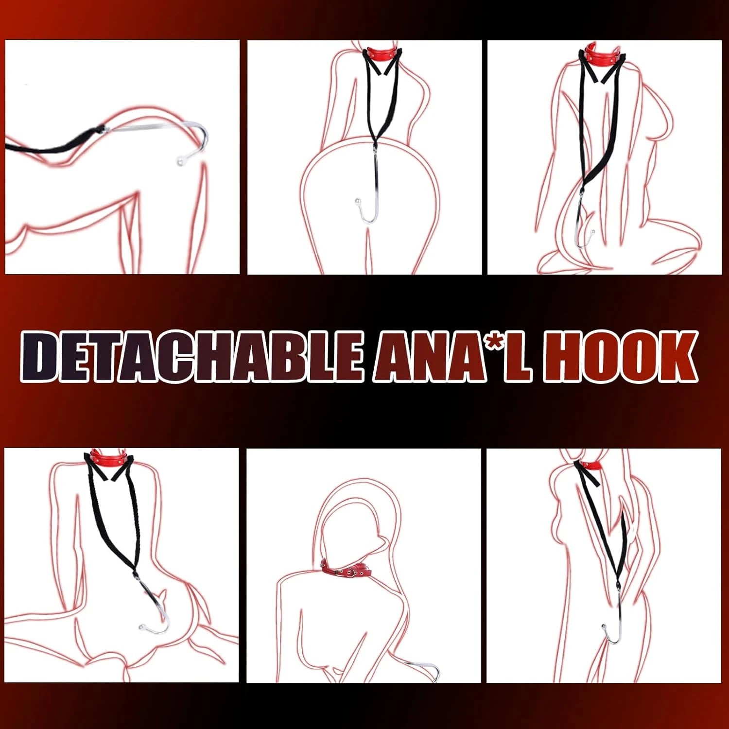 Eterfore BDSM Anal Hook Sex Bondage Restraint Set