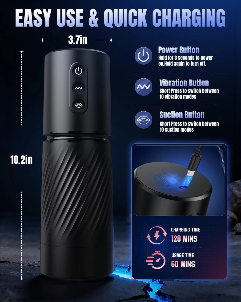 Eterfore AI Sync 3‑Sleeve Stroker Pump