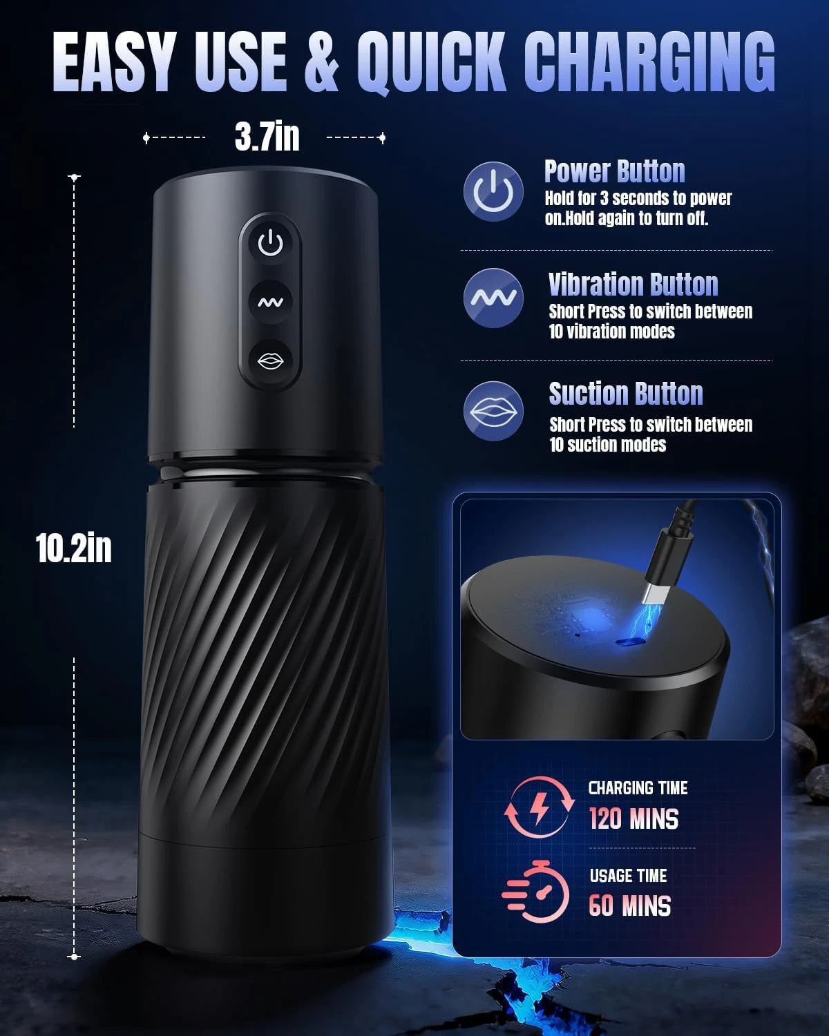 Eterfore AI Sync 3‑Sleeve Stroker Pump