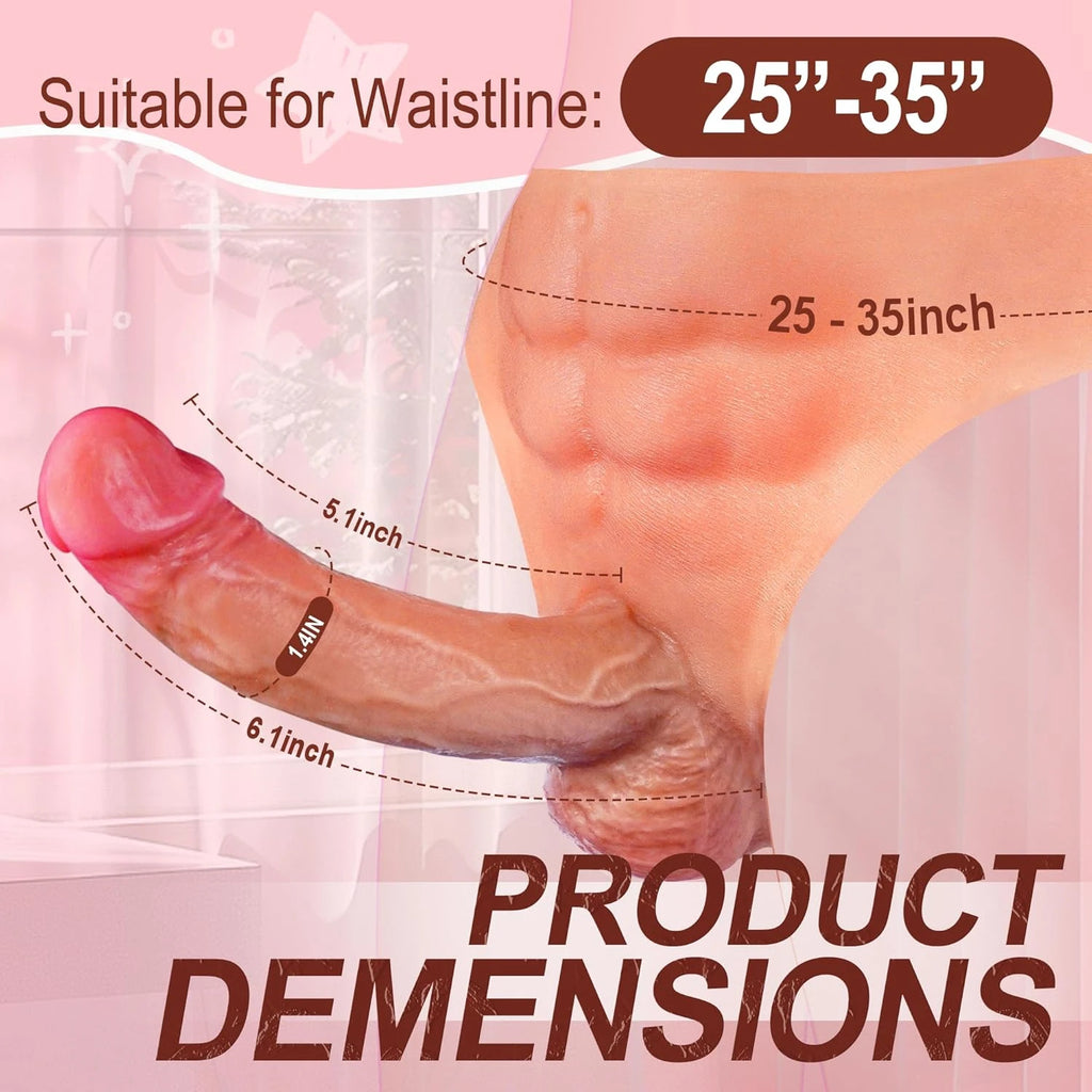 Eterfore Realistic Strap-on Dildo Panties