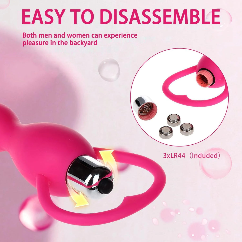 Eterfore Ergonomic Vibrating Anal Beads Plug