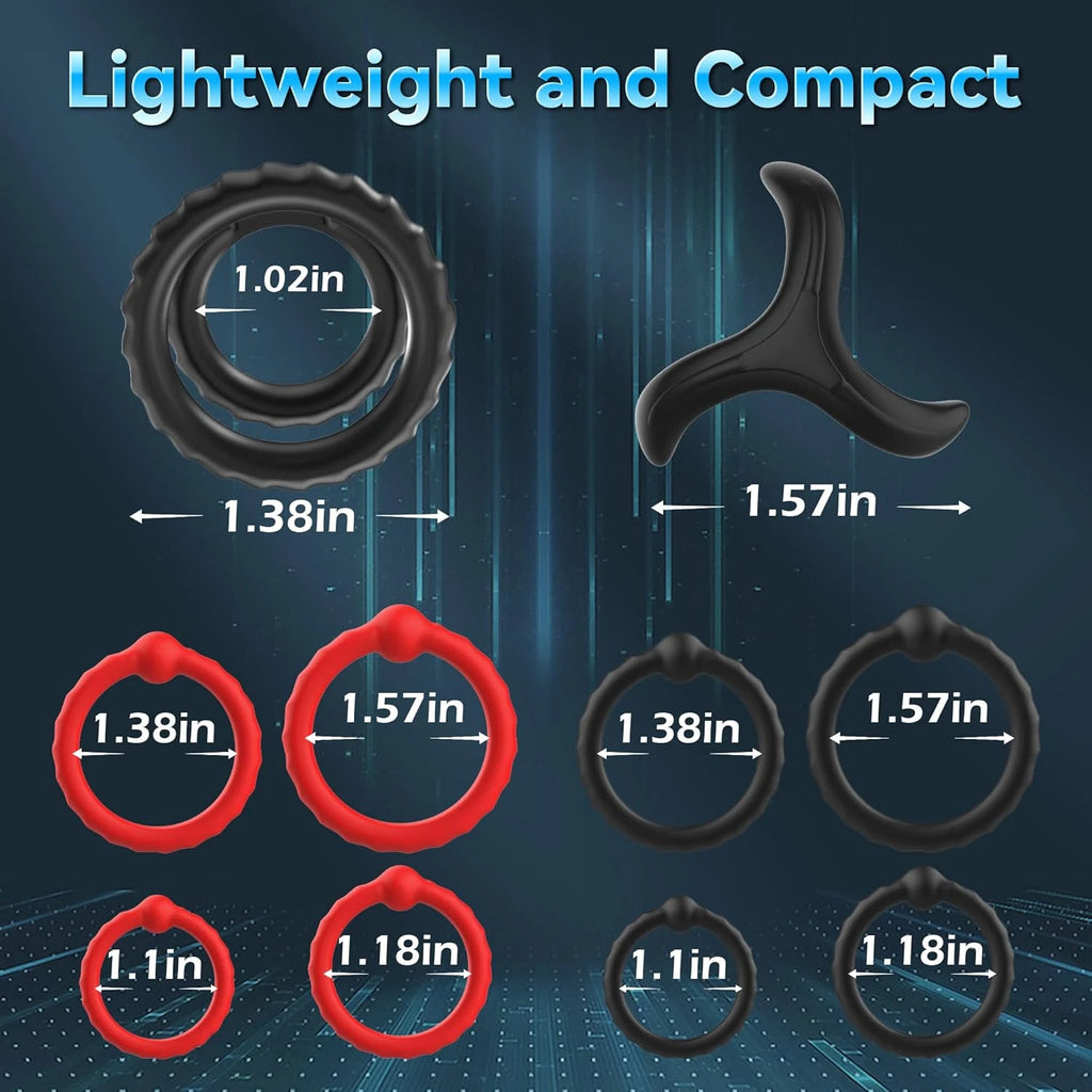 Eterfore 10-Piece Silicone Cock Ring Set