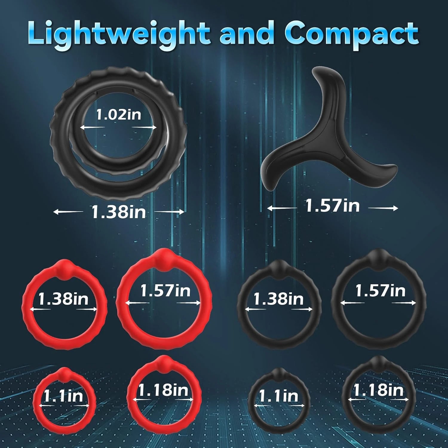 Eterfore 10-Piece Silicone Cock Ring Set