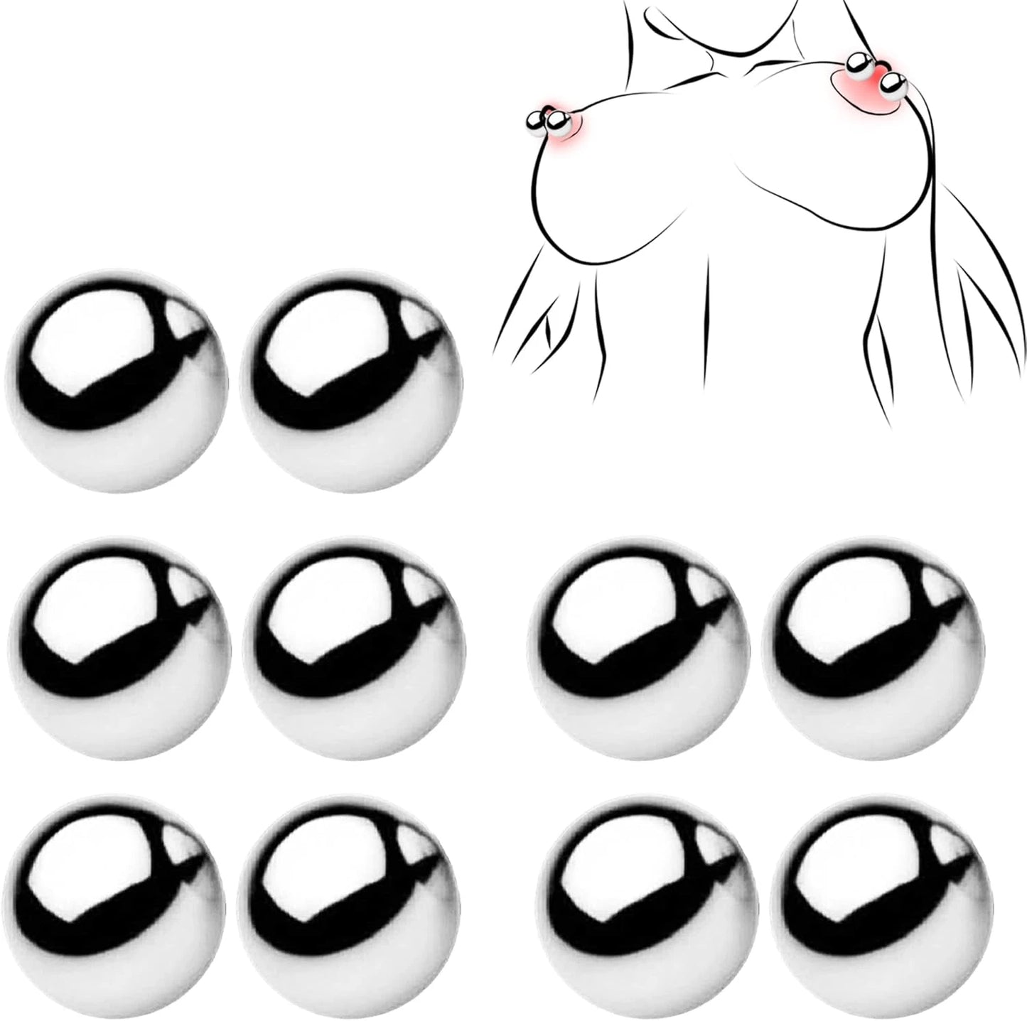 Eterfore Non-Piercing Metal Nipple Clamps Toys BDSM Kit