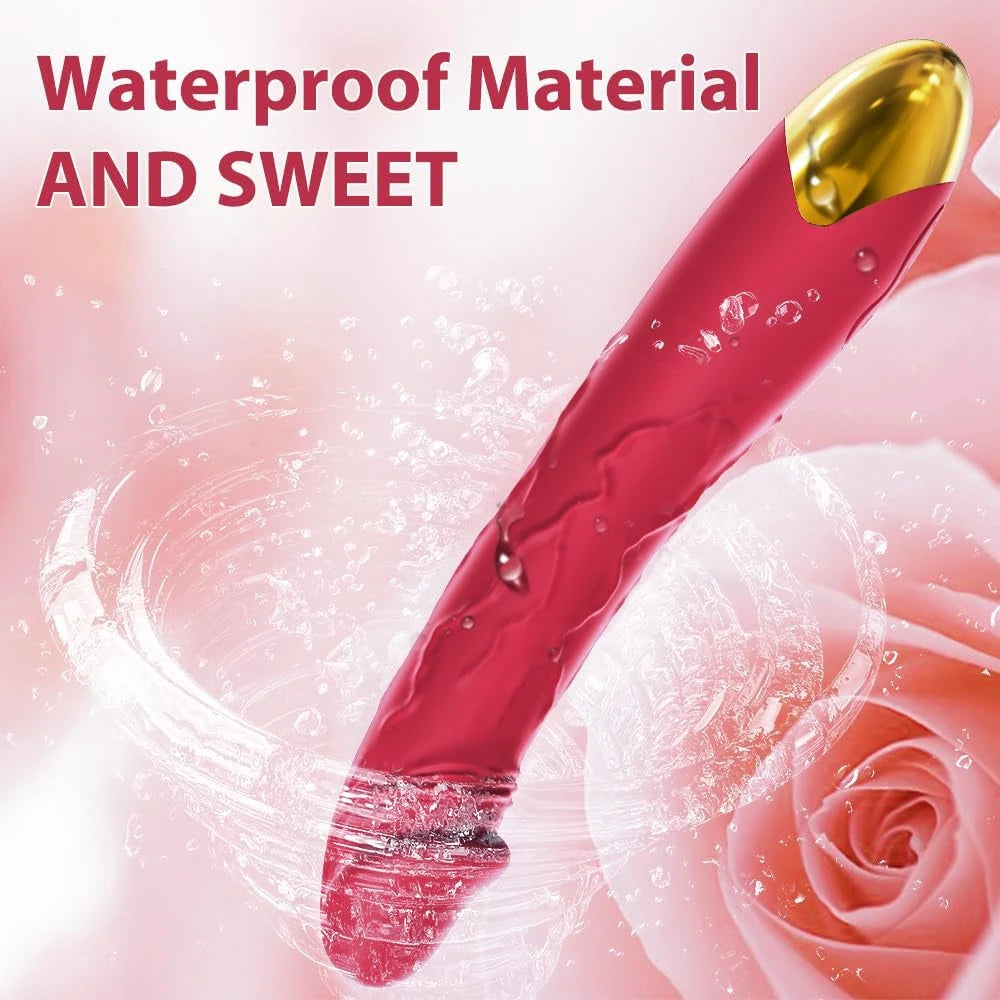 Eterfore Realistic Dildo Vibrator Waterproof Rose Adult Sex Toys