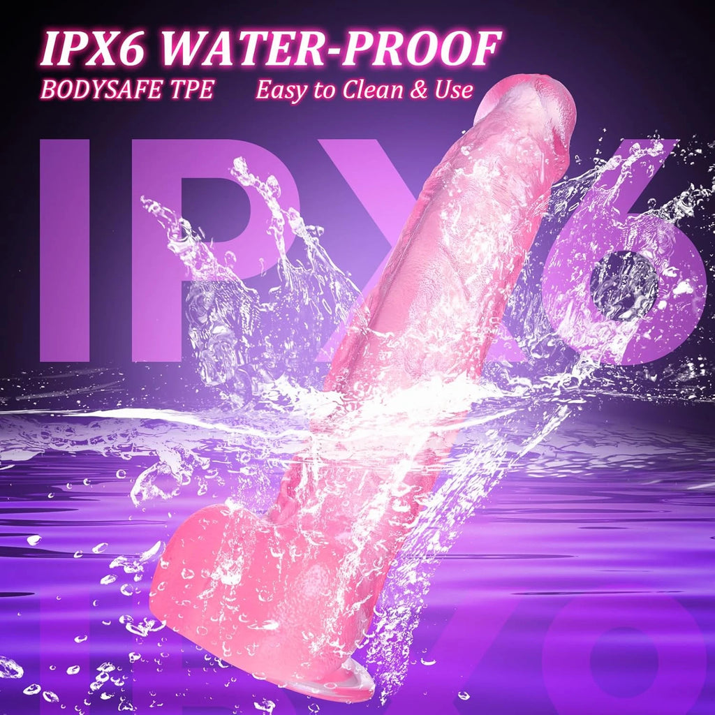 Eterfore 9 Inch Pink Dildo Huge Thick Sex Toys