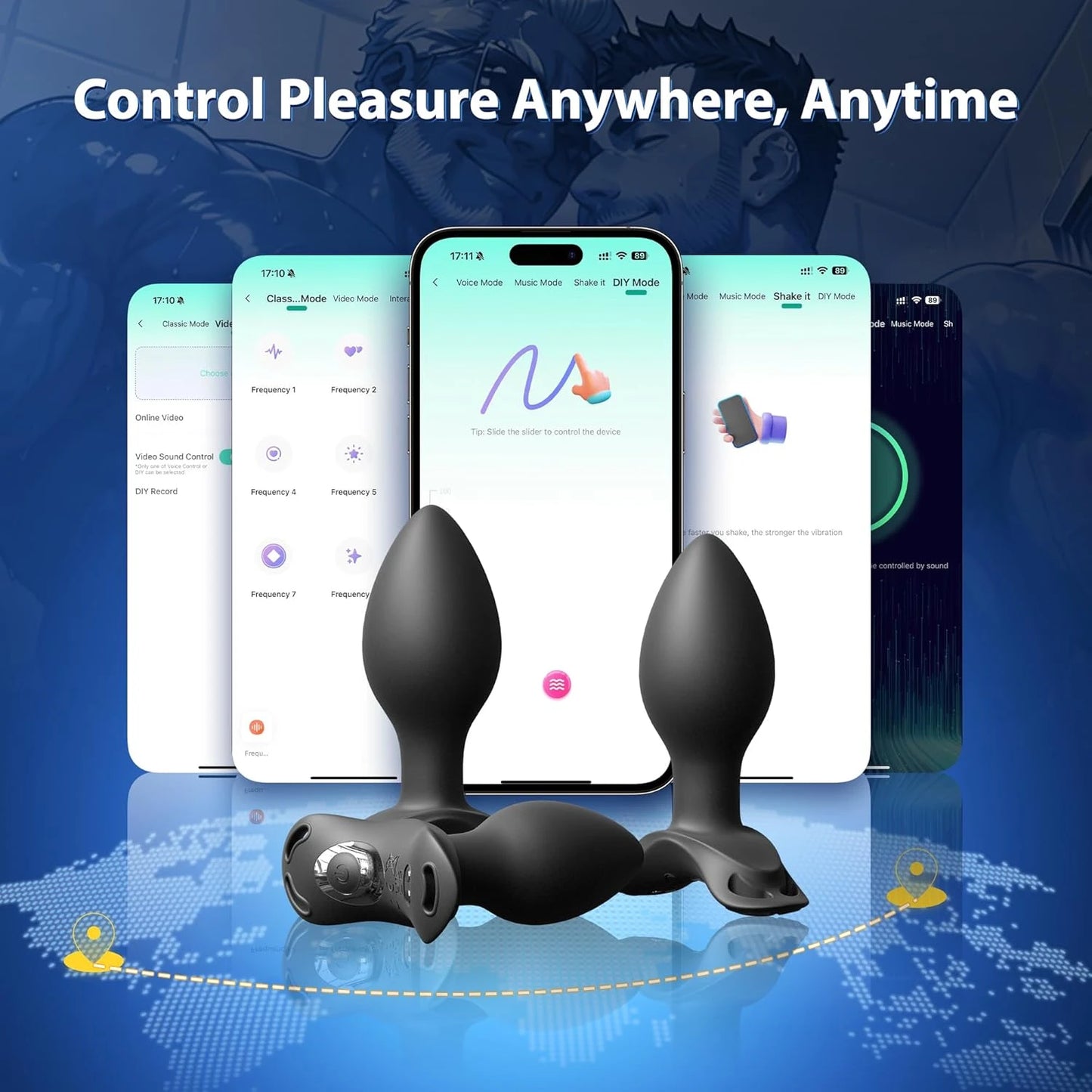 🔥Eterfore 3PCS Rotating Anal Plug Vibrating Butt Plug